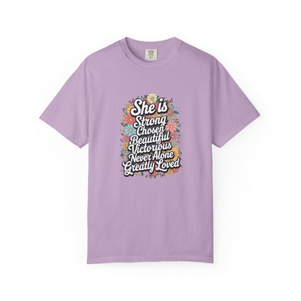 She Is Strong Floral Mama Tee