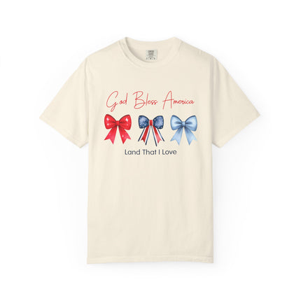 God Bless America Bow Tee