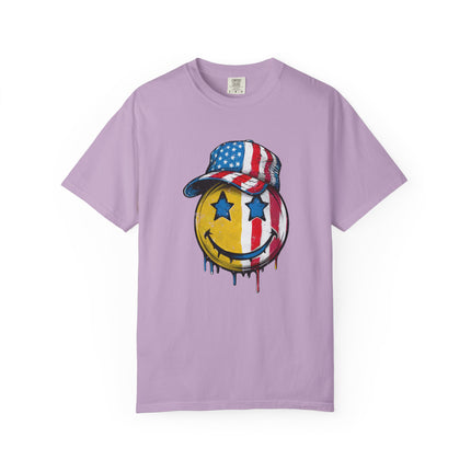Smiley Patriot Drip Tee