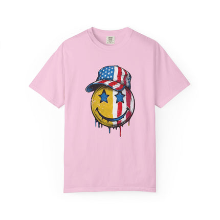 Smiley Patriot Drip Tee