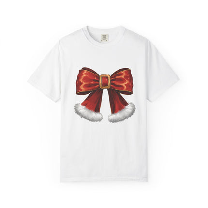 Santa Bow Velvet Tee