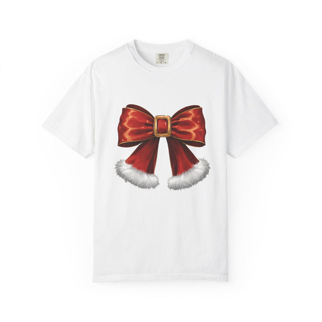 Santa Bow Velvet Tee
