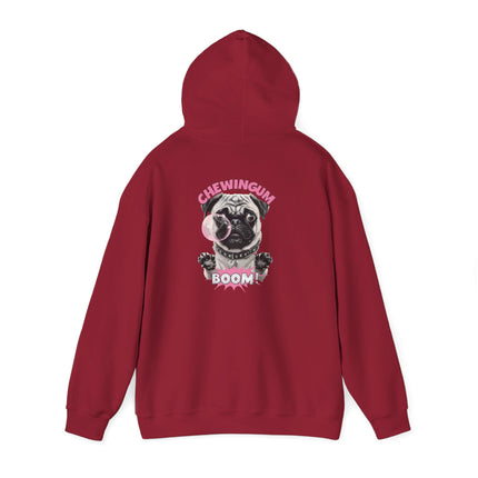 Pug Chewing Gum Boom Hoodie