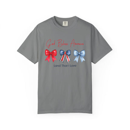 God Bless America Bow Tee