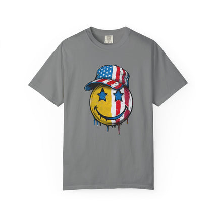 Smiley Patriot Drip Tee