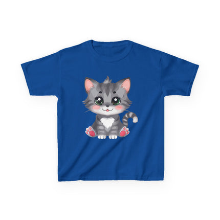 Cute Gray Kitten Kids T-Shirt