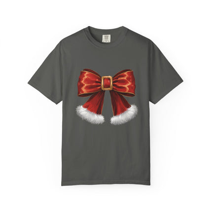Santa Bow Velvet Tee