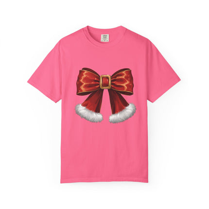 Santa Bow Velvet Tee