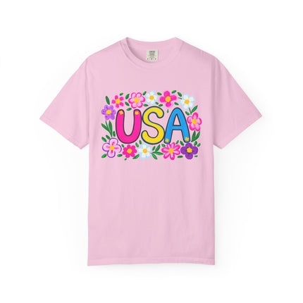 Floral USA Bloom Tee