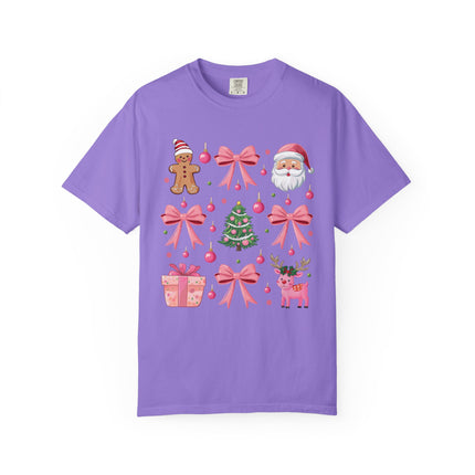 Pink Christmas Icons Tee