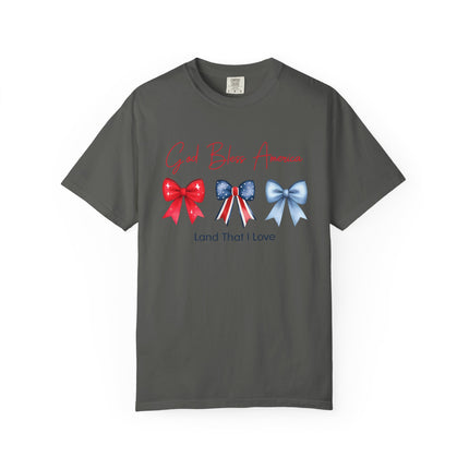 God Bless America Bow Tee