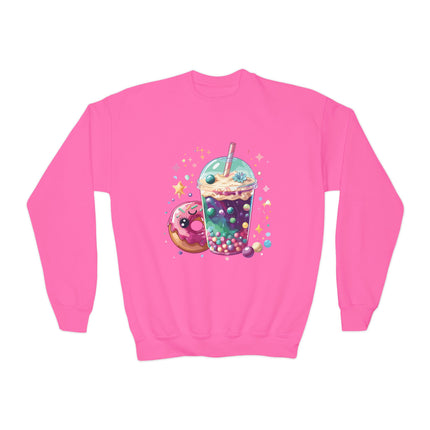 Bubble Tea & Donut Youth Sweatshirt