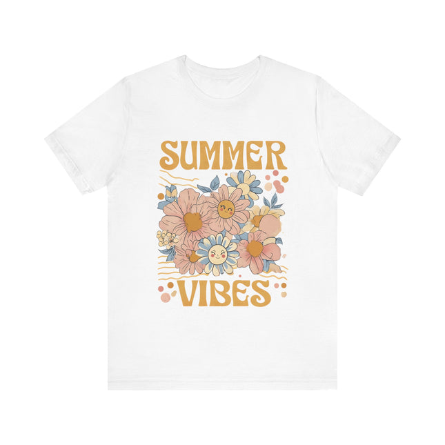 Smiley Floral Summer Vibes Tee