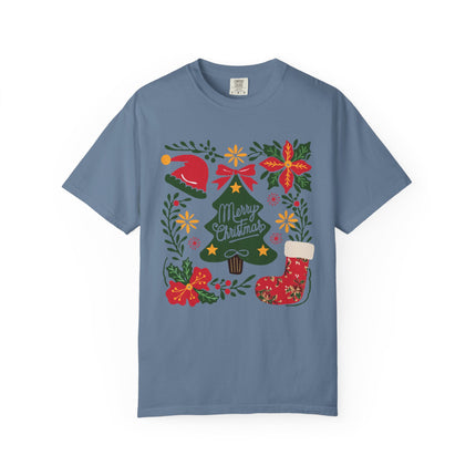 Floral Christmas Charm Tee