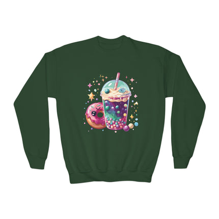 Bubble Tea & Donut Youth Sweatshirt