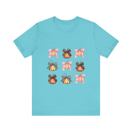 Pumpkin Bow Grid Tee