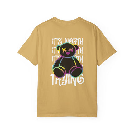 Worth Trying Neon Teddy Tee