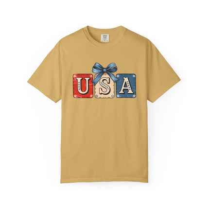 USA Gift Box Bow Tee