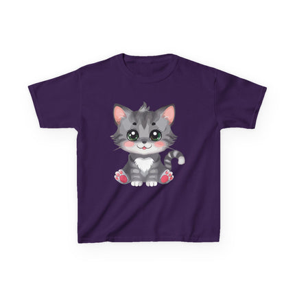 Cute Gray Kitten Kids T-Shirt