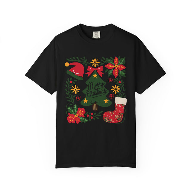 Floral Christmas Charm Tee