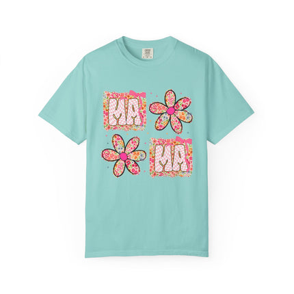 Checkered Floral Mama Tee