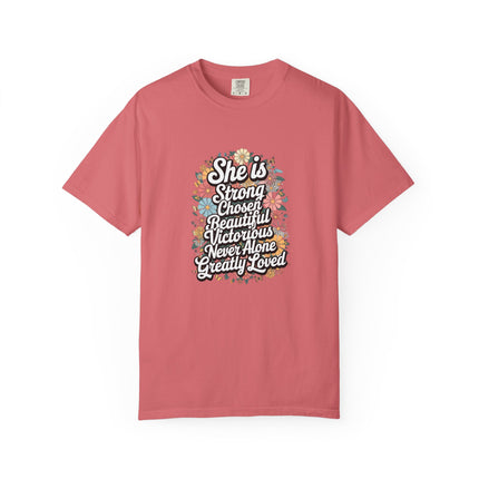She Is Strong Floral Mama Tee