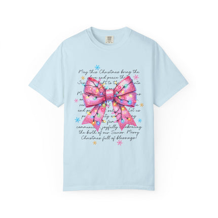 Pink Blessings Christmas Tee