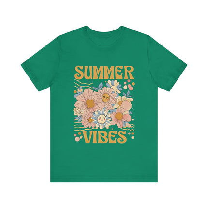 Smiley Floral Summer Vibes Tee