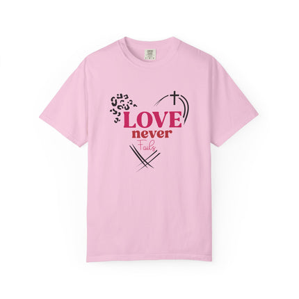 Love Never Fails Heart Tee
