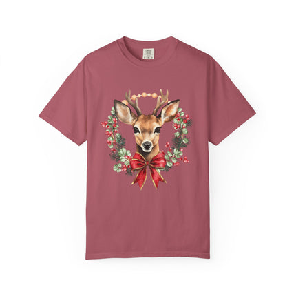 Rustic Reindeer Wreath Tee
