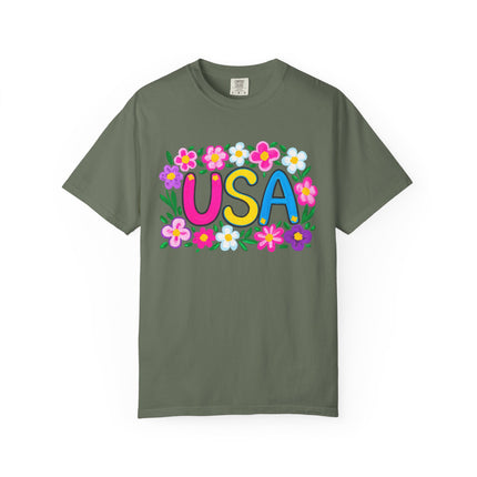 Floral USA Bloom Tee