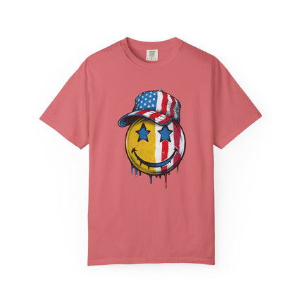 Smiley Patriot Drip Tee