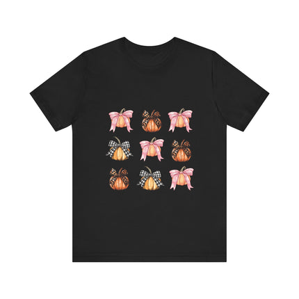 Pumpkin Bow Grid Tee