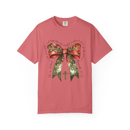 Proverbs 31 Bow Christmas Tee