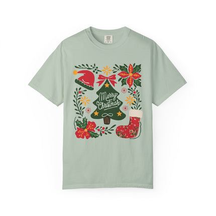Floral Christmas Charm Tee