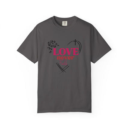 Love Never Fails Heart Tee