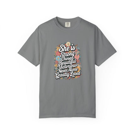 She Is Strong Floral Mama Tee