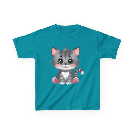 Cute Gray Kitten Kids T-Shirt
