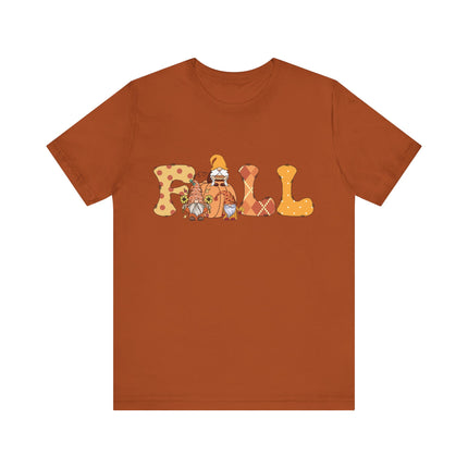 Fall Gnomes Letter Tee