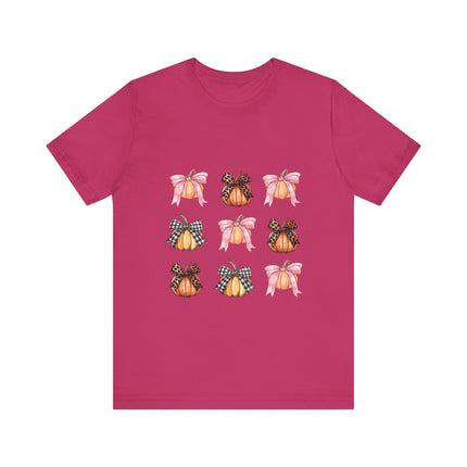 Pumpkin Bow Grid Tee