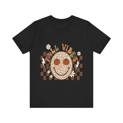 Leopard Smiley Fall Vibes Tee
