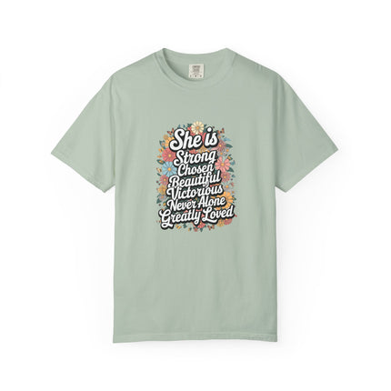 She Is Strong Floral Mama Tee