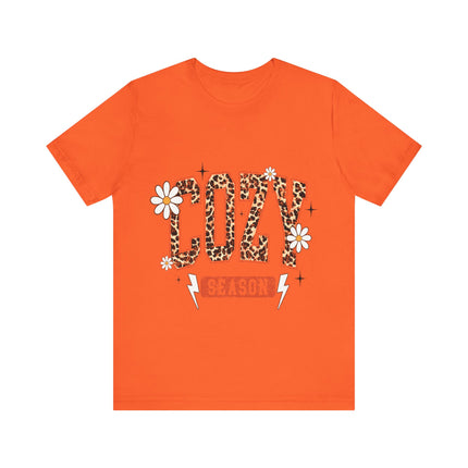 Cozy Season Leopard Letter Tee