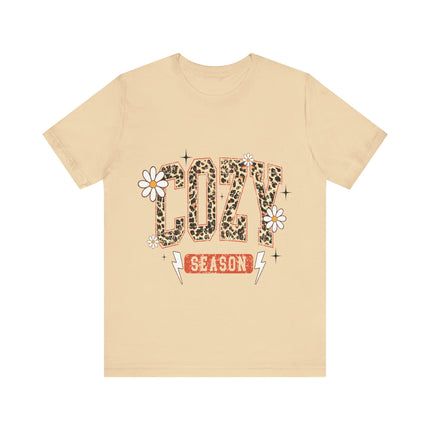 Cozy Season Leopard Letter Tee