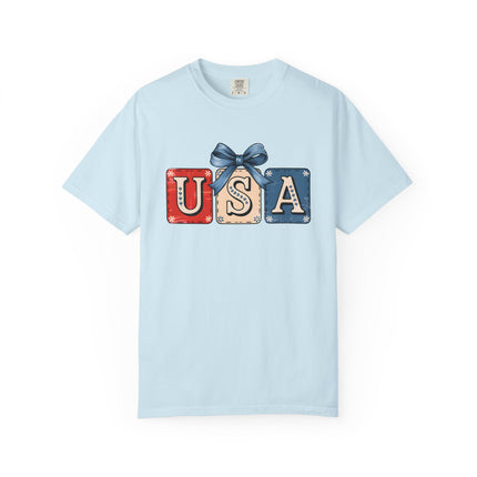USA Gift Box Bow Tee