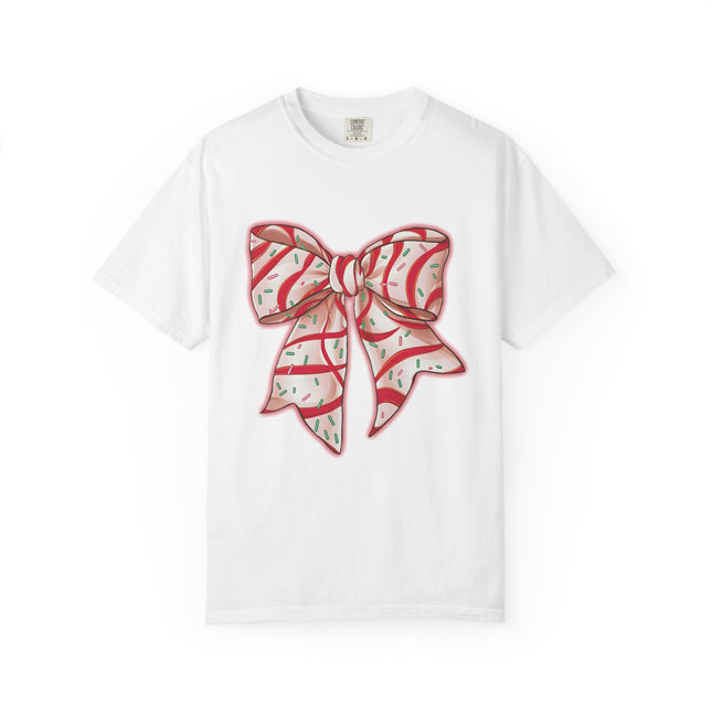 Candy Ribbon Christmas Bow Tee