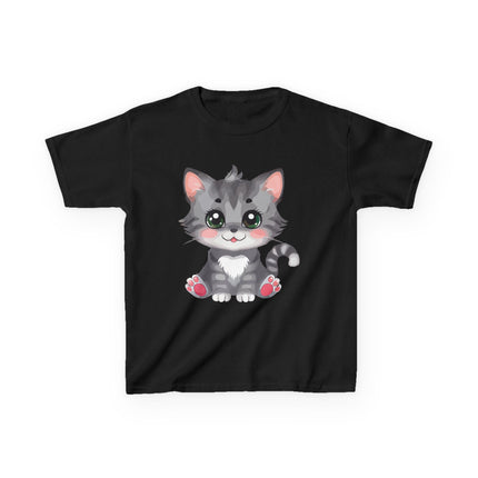 Cute Gray Kitten Kids T-Shirt