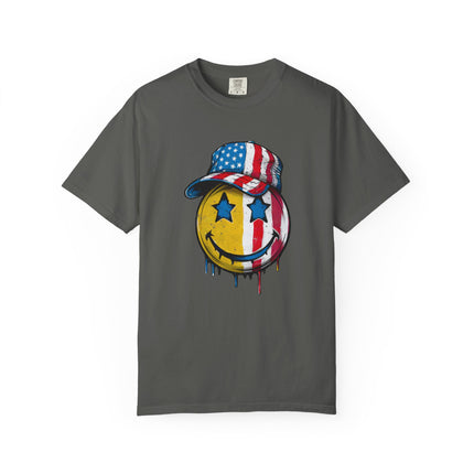 Smiley Patriot Drip Tee