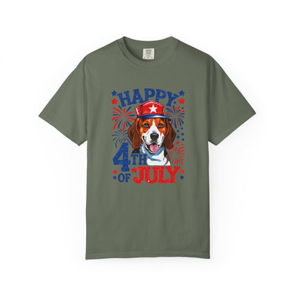 Beagle Fireworks 4th of July Tee