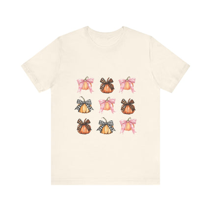 Pumpkin Bow Grid Tee